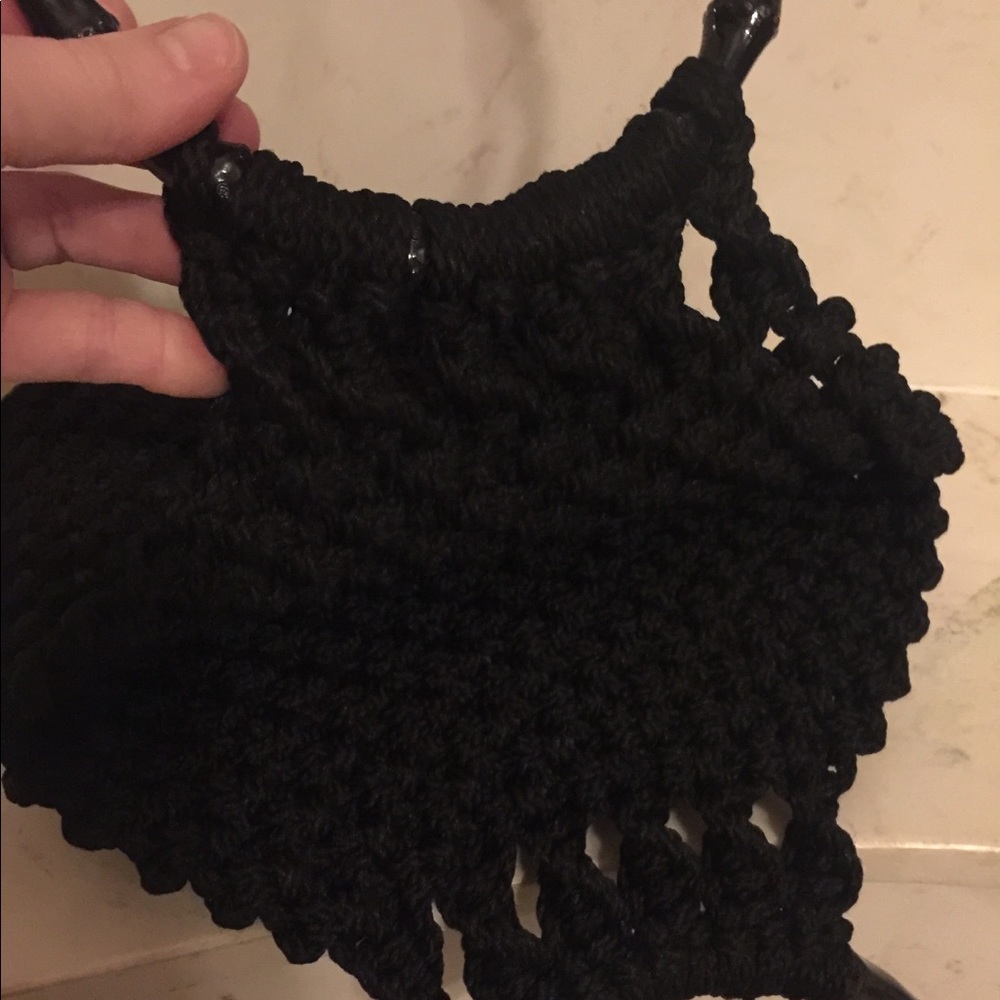 1960s True Vintage Crocheted Bamboo Pinup Bag♥️ - Picture 7 of 8